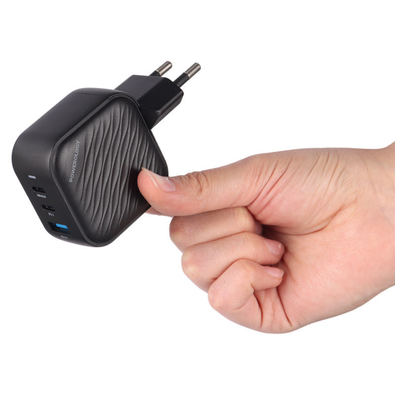 کلگی فست شارژ Powerology PWCUQC019 3Port QC3.0 PD 3A 65W