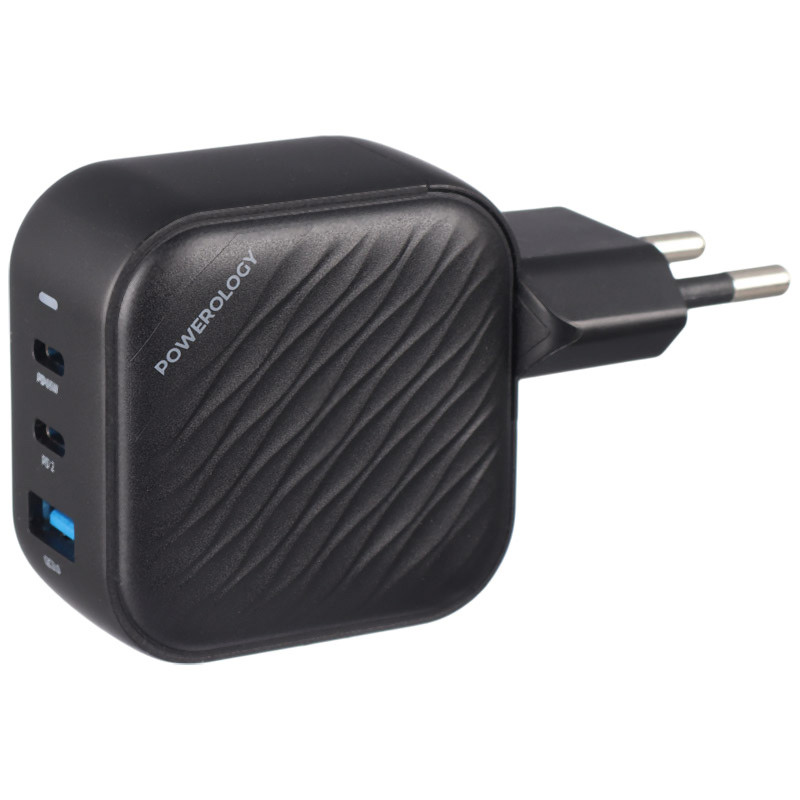 کلگی فست شارژ Powerology PWCUQC019 3Port QC3.0 PD 3A 65W