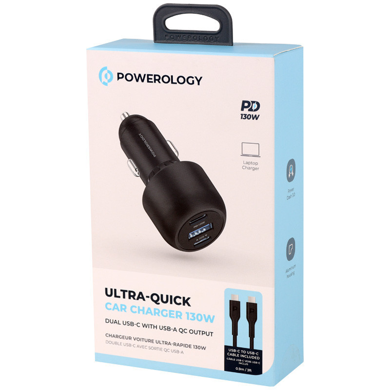 شارژر فندکی فست شارژ Powerology PCCSR007-C PD 5A 100W