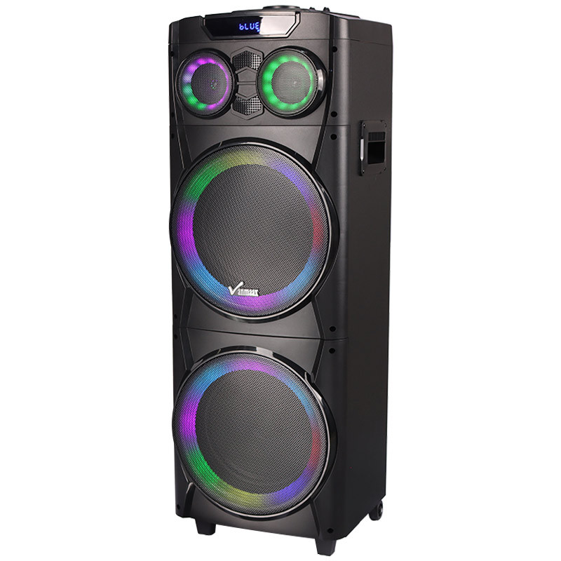 اسپیکر چمدانی بلوتوثی رم و فلش خور Vanmaax MAX-1035 + میکروفون و ریموت کنترل