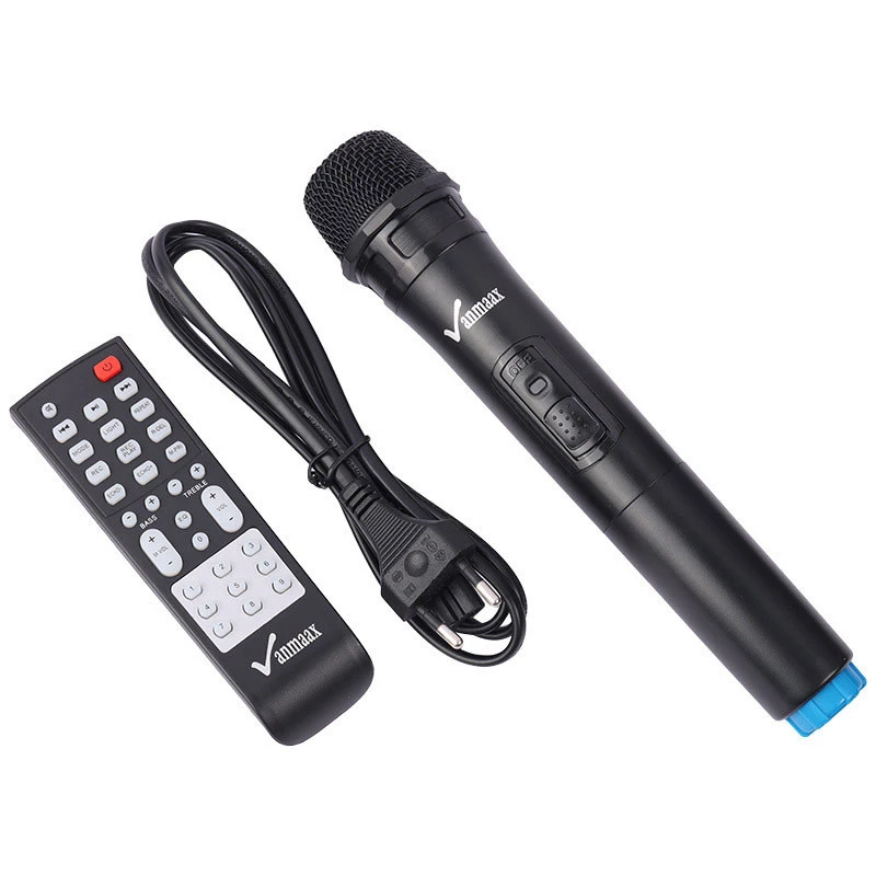 اسپیکر چمدانی بلوتوثی رم و فلش خور Vanmaax MAX-1035 + میکروفون و ریموت کنترل