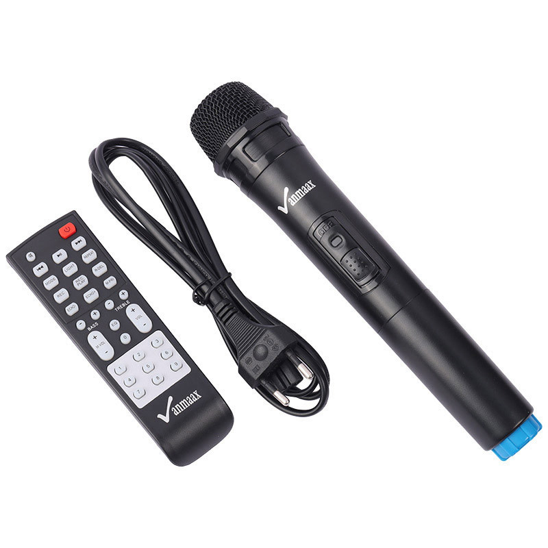 اسپیکر چمدانی بلوتوثی رم و فلش خور Vanmaax MAX-1035 + میکروفون و ریموت کنترل