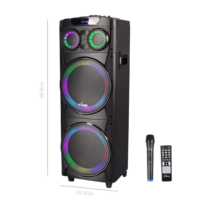 اسپیکر چمدانی بلوتوثی رم و فلش خور Vanmaax MAX-1035 + میکروفون و ریموت کنترل