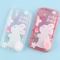 قاب متال ژله ای Lucky Rabbit محافظ لنزدار iPhone X