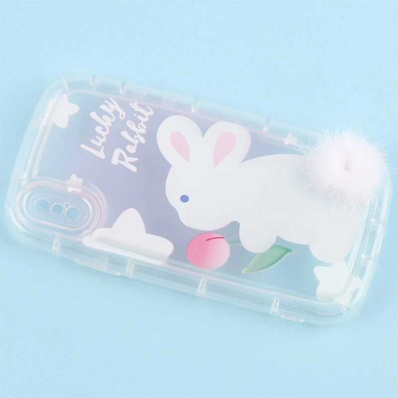 قاب متال ژله ای Lucky Rabbit محافظ لنزدار iPhone X