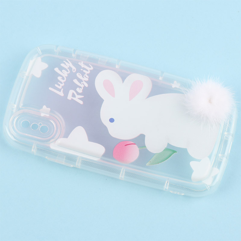 قاب متال ژله ای Lucky Rabbit محافظ لنزدار iPhone X