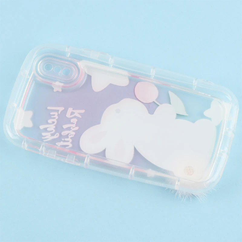 قاب متال ژله ای Lucky Rabbit محافظ لنزدار iPhone X