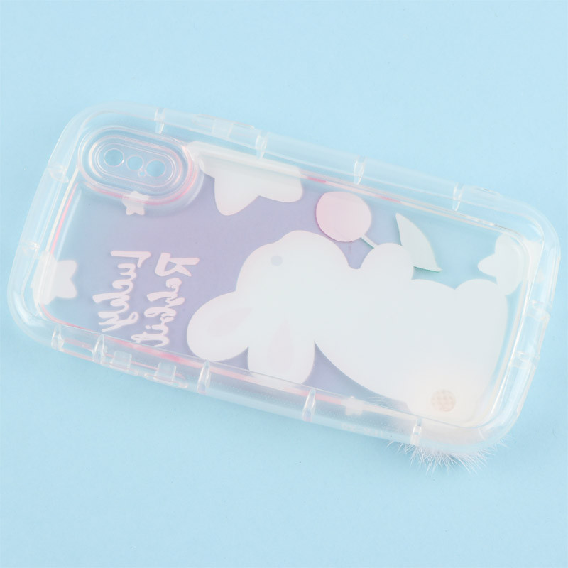 قاب متال ژله ای Lucky Rabbit محافظ لنزدار iPhone X