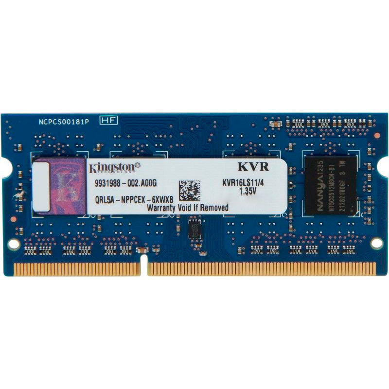 رم لپ تاپ کینگستون Kingston DDR3L 4GB 1600MHz
