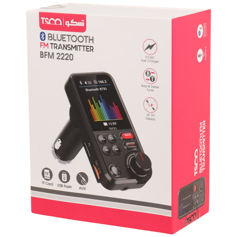 شارژر فندکی + FM Player بلوتوثی TSCO BFM2220