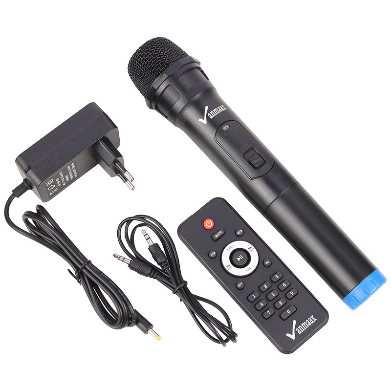 اسپیکر چمدانی بلوتوثی رم و فلش خور Vanmaax MAX-800 + میکروفون و ریموت کنترل