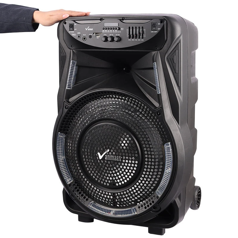اسپیکر چمدانی بلوتوثی رم و فلش خور Vanmaax MAX-800 + میکروفون و ریموت کنترل