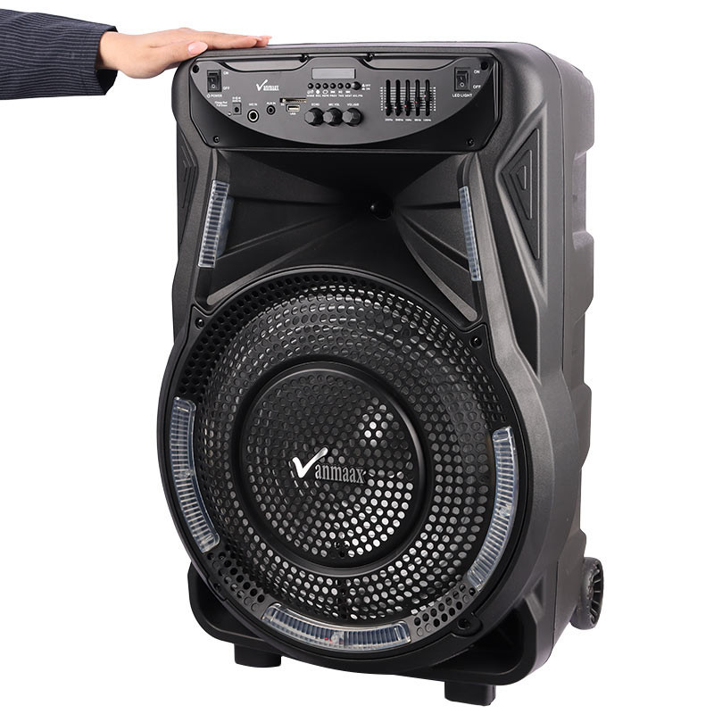 اسپیکر چمدانی بلوتوثی رم و فلش خور Vanmaax MAX-800 + میکروفون و ریموت کنترل