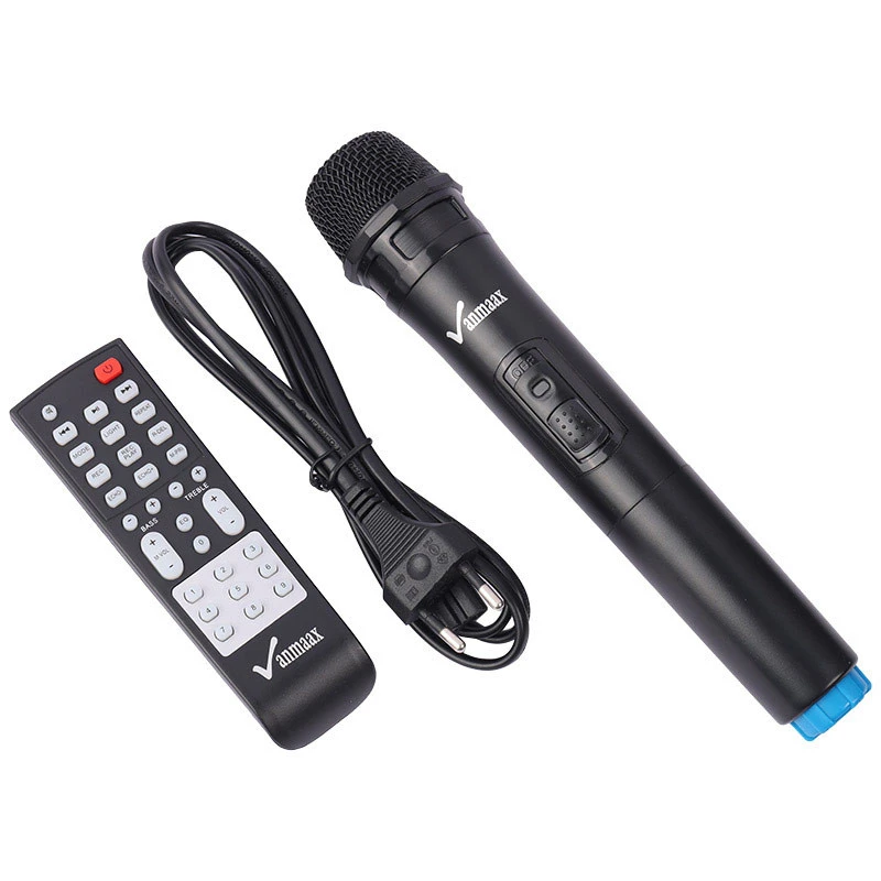 اسپیکر چمدانی بلوتوثی رم و فلش خور Vanmaax MAX-1025 + میکروفون و ریموت کنترل