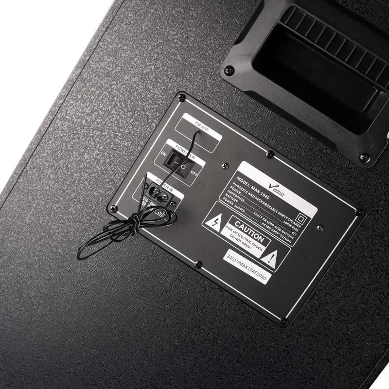 اسپیکر چمدانی بلوتوثی رم و فلش خور Vanmaax MAX-1045 + میکروفون و ریموت کنترل