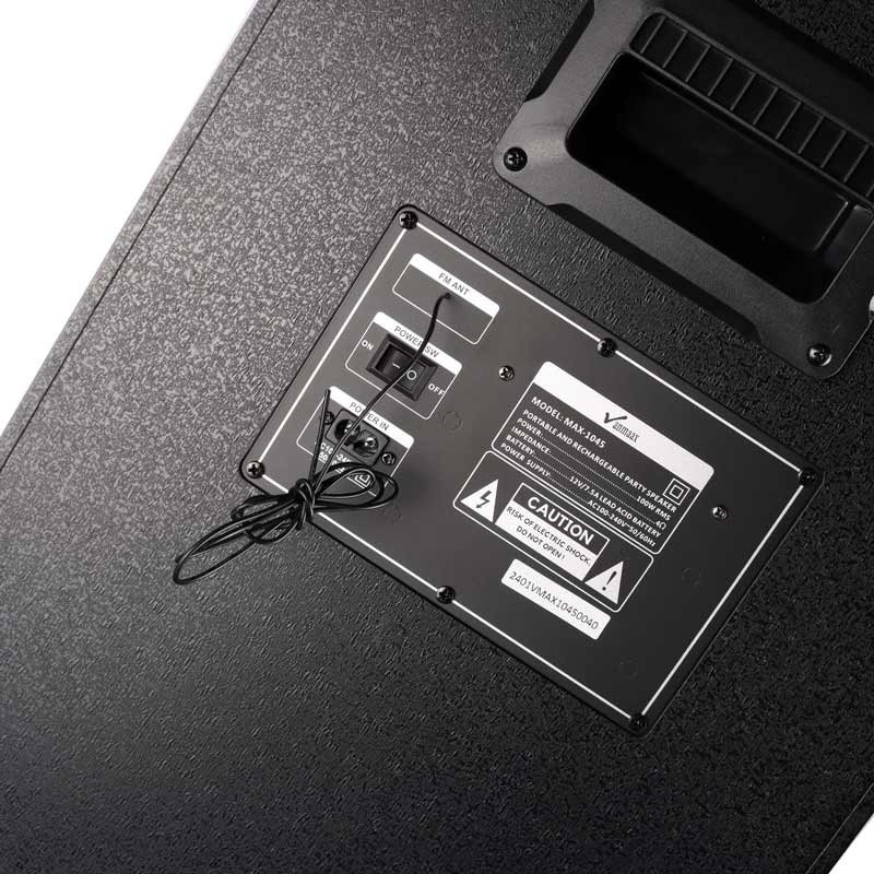 اسپیکر چمدانی بلوتوثی رم و فلش خور Vanmaax MAX-1045&nbsp;+ میکروفون و ریموت کنترل