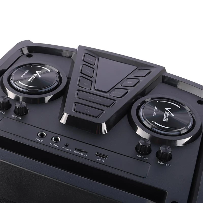 اسپیکر چمدانی بلوتوثی رم و فلش خور Vanmaax MAX-1045 + میکروفون و ریموت کنترل