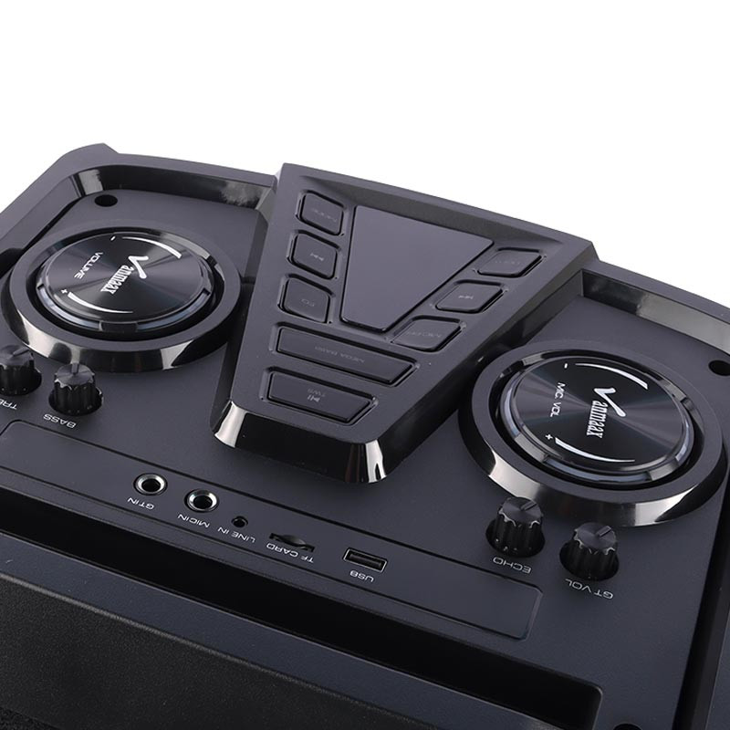 اسپیکر چمدانی بلوتوثی رم و فلش خور Vanmaax MAX-1045&nbsp;+ میکروفون و ریموت کنترل