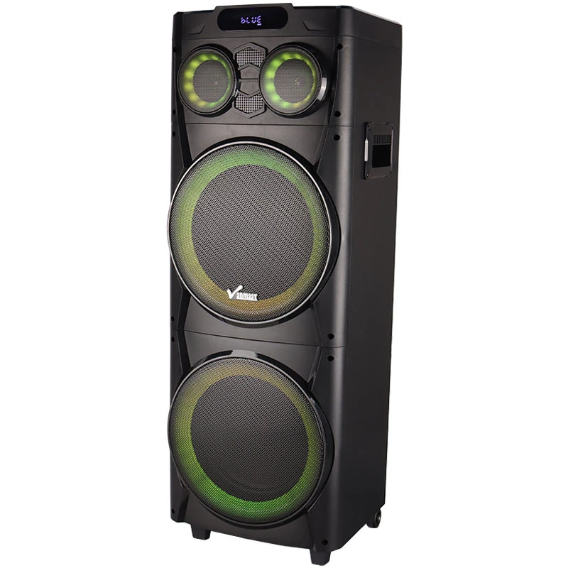 اسپیکر چمدانی بلوتوثی رم و فلش خور Vanmaax MAX-1045 + میکروفون و ریموت کنترل
