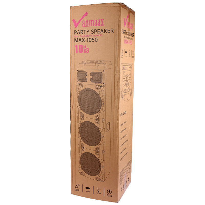اسپیکر چمدانی بلوتوثی رم و فلش خور Vanmaax MAX-1050