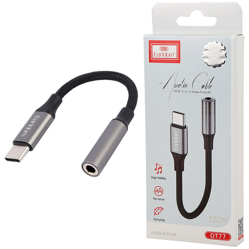 تبدیل Earldom ET-OT77 Type-c To Aux 12cm