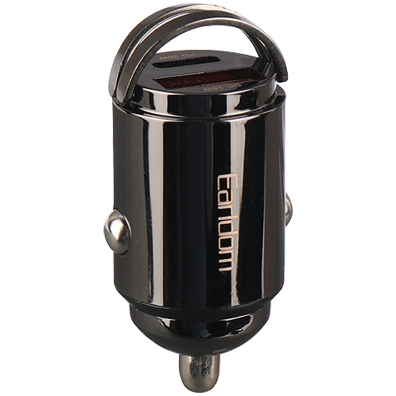 شارژر فندکی فست شارژ Earldom ES-CC3 QC3.0 PD 3A 20W + کابل تبدیل تایپ سی