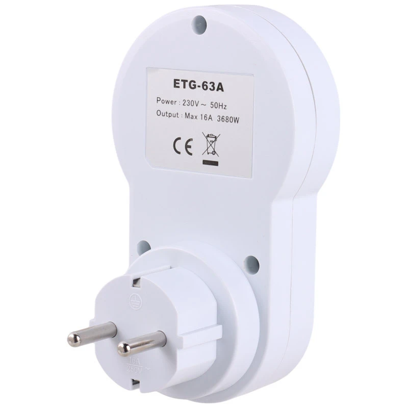 پریز تایمر دار دیجیتال هفتگی Safe Easy ETG-63A