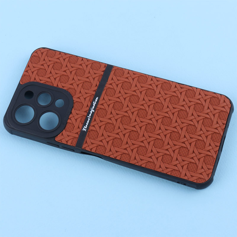قاب ژله ای شیائومی Redmi 12 طرح حصیری محافظ لنزدار Pro Camera