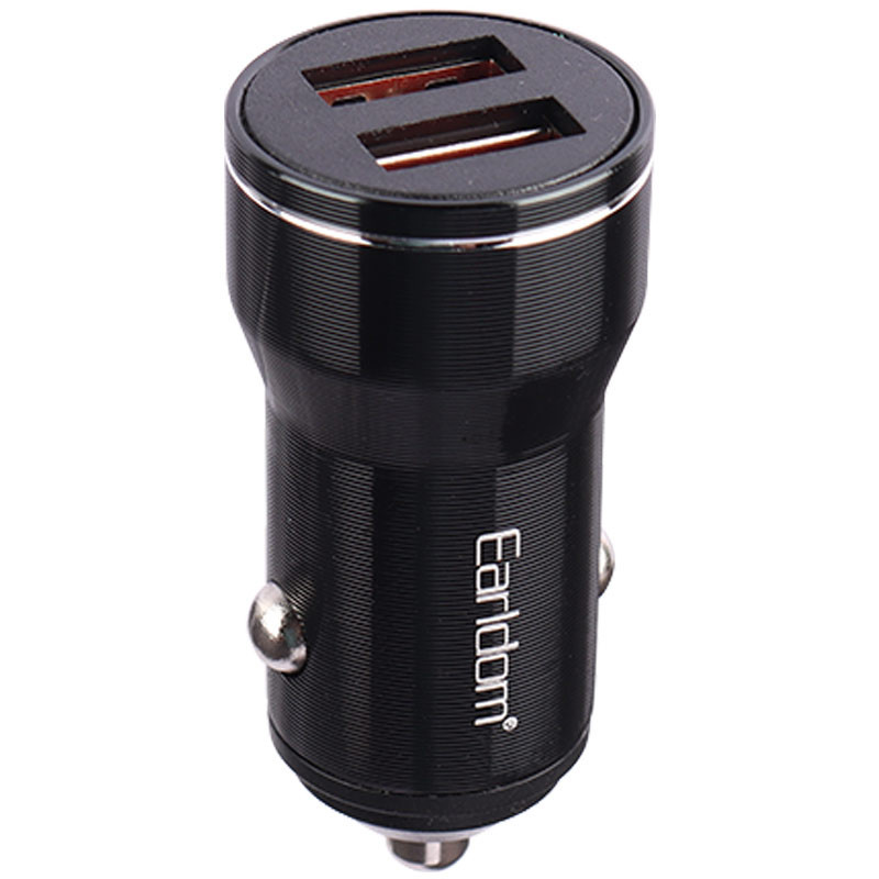 شارژر فندکی فست شارژ Earldom ES-CC19C 2.4A 12W + کابل تایپ سی