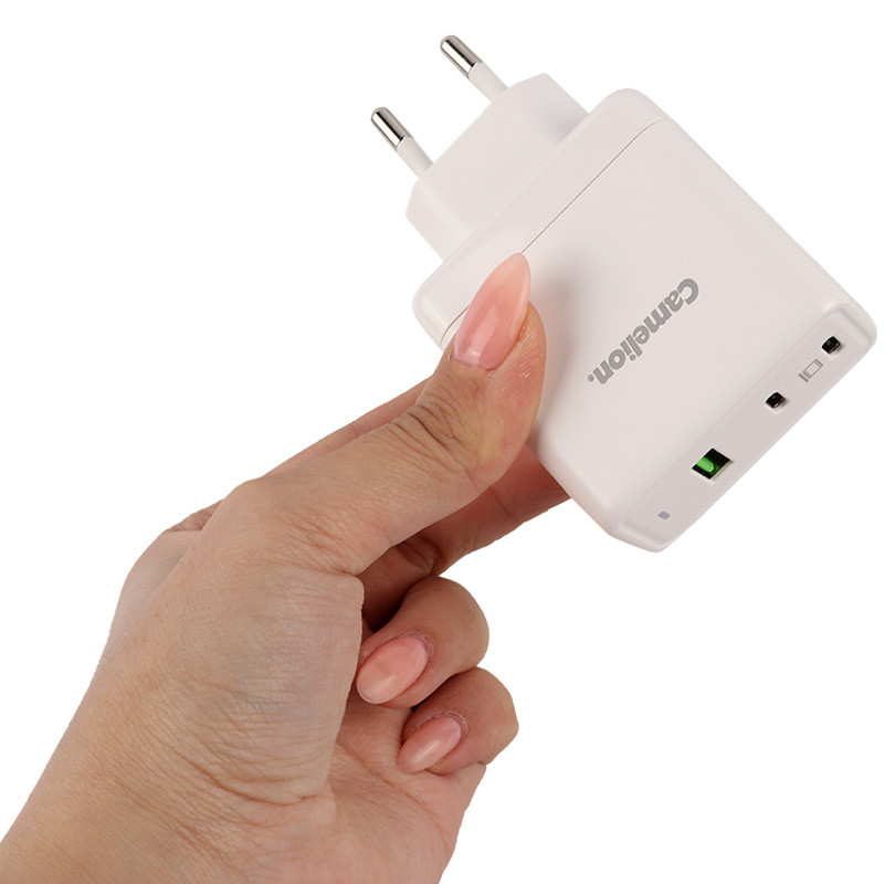 کلگی فست شارژ Camelion AD606 GaN 3Port 5A QC3.0 PD3.0 65W