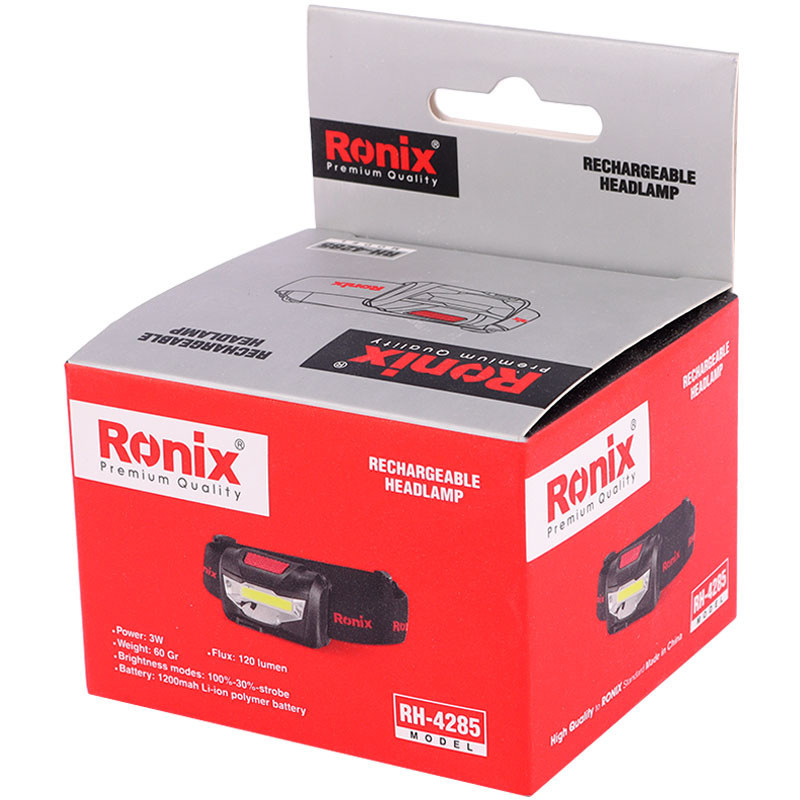 چراغ قوه پیشانی هدلایت شارژی Ronix RH-4285