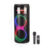 اسپیکر چمدانی بلوتوثی رم و فلش خور Sing-E ZQS8222 + میکروفون و ریموت کنترل