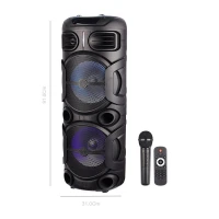 اسپیکر چمدانی بلوتوثی رم و فلش خور Sing-E ZQS12208 + میکروفون و ریموت کنترل