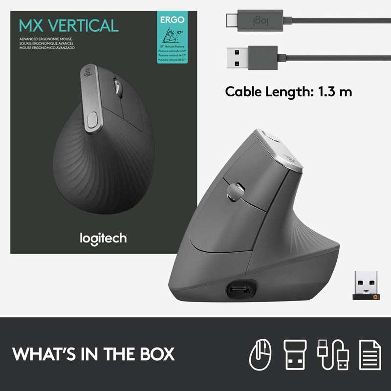 موس بی سیم Logitech MX Vertical