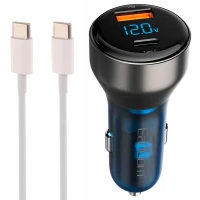 شارژر فندکی فست شارژ Earldom ES-CC10 QC3.0 PD 3.6A 63W + کابل تبدیل تایپ سی