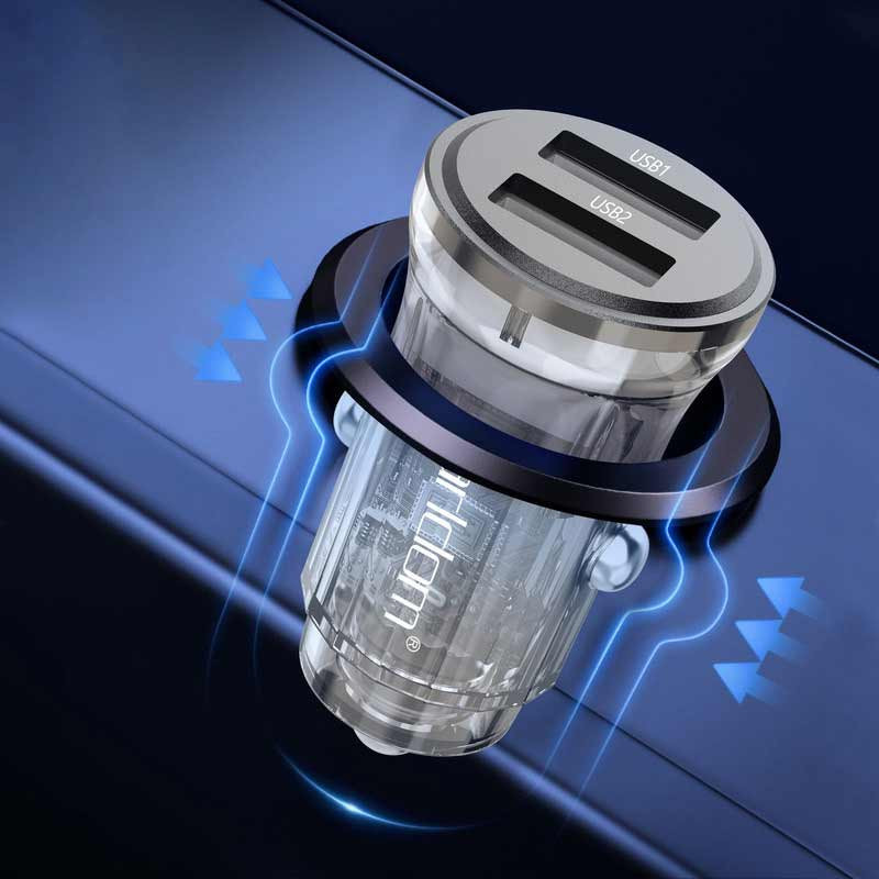 شارژر فندکی فست شارژ &nbsp;Earldom ES-CC24 3.4A 15W + کابل تایپ سی