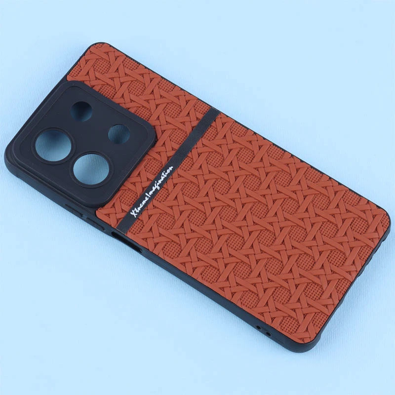 قاب ژله ای شیائومی Redmi Note 13 5G طرح حصیری محافظ لنزدار Pro Camera