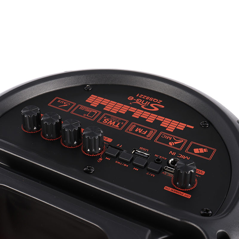 اسپیکر چمدانی بلوتوثی رم و فلش خور Sing-E ZQS8221 + میکروفون و ریموت کنترل