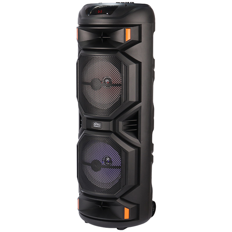 اسپیکر چمدانی بلوتوثی رم و فلش خور Sing-E ZQS8221 + میکروفون و ریموت کنترل