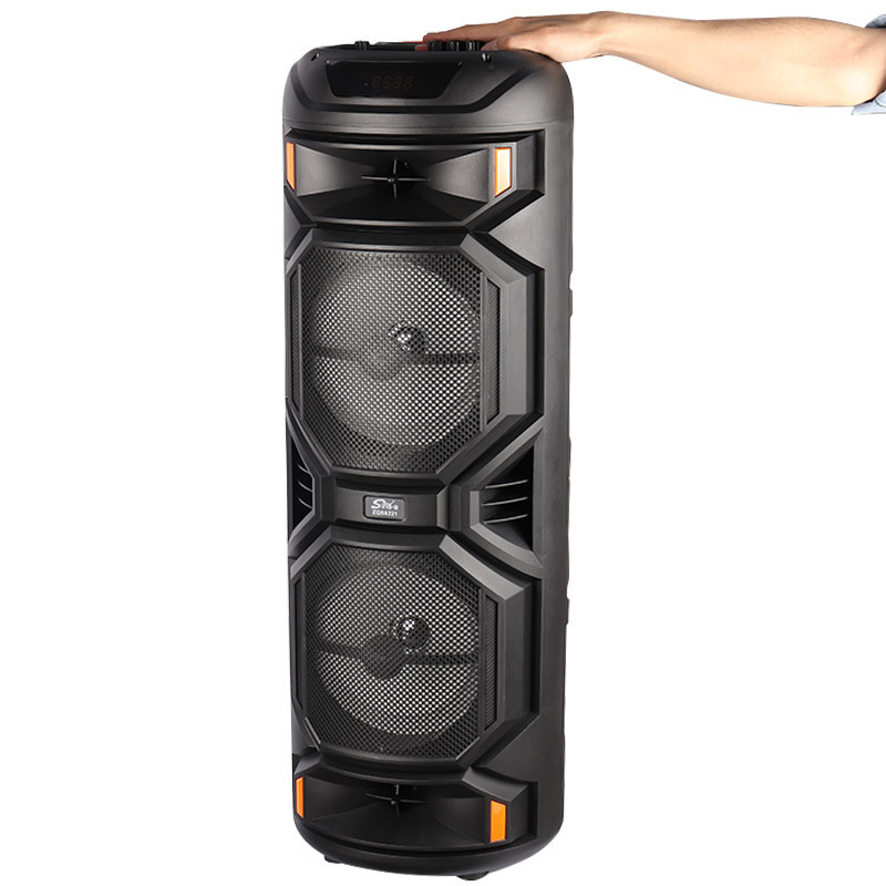 اسپیکر چمدانی بلوتوثی رم و فلش خور Sing-E ZQS8221 + میکروفون و ریموت کنترل