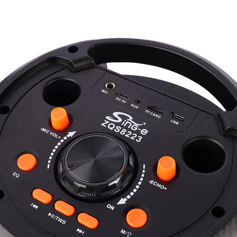 اسپیکر چمدانی بلوتوثی رم و فلش خور Sing-E ZQS8223&nbsp;+ میکروفون و ریموت کنترل