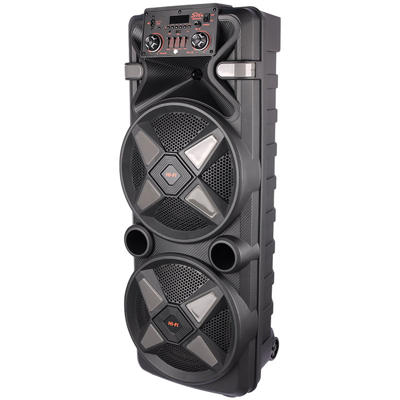 اسپیکر چمدانی بلوتوثی رم و فلش خور Sing-E ZQS12205 + میکروفون و ریموت کنترل