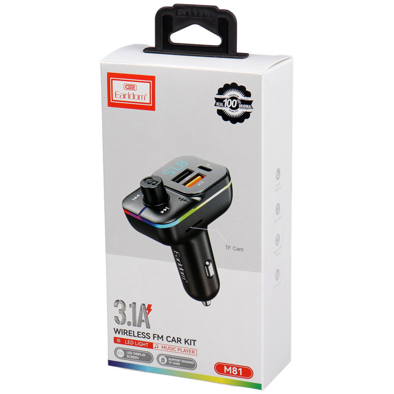 شارژر فندکی + FM Player بلوتوثی Earldom ET-M81