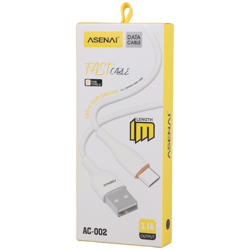 کابل تایپ سی فست شارژ Asenai AC-002&nbsp;3.1A 1m
