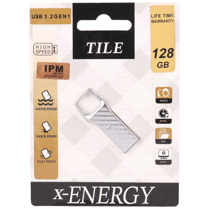 فلش 128 گیگ ایکس انرژی X-Energy Tile USB3.2