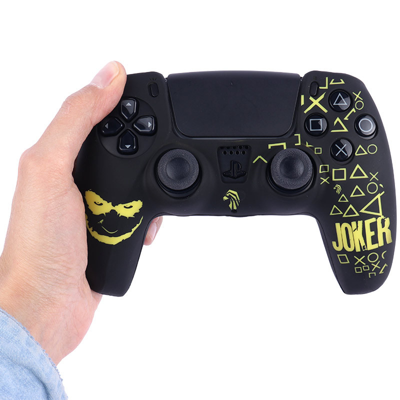 روکش دسته بازی PS5 طرح Joker مشکی زرد کد 5