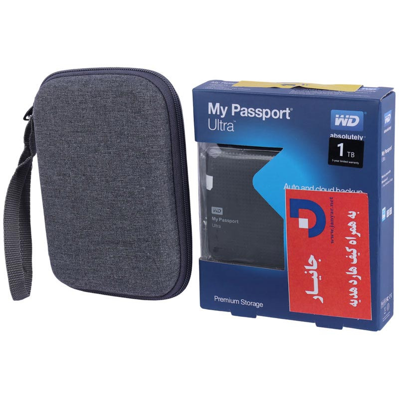 هارد اکسترنال وسترن دیجیتال Western Digital My Passport Ultra 1TB + هدیه کیف هارد