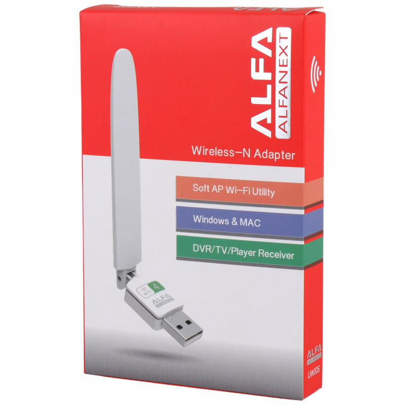 کارت شبکه بی سیم آنتن دار Alfa UW10S 802.11N 150Mbps