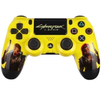 دسته بازی بی سیم SONY PlayStation 4 DualShock 4 High Copy طرح Cyberpunk 2077