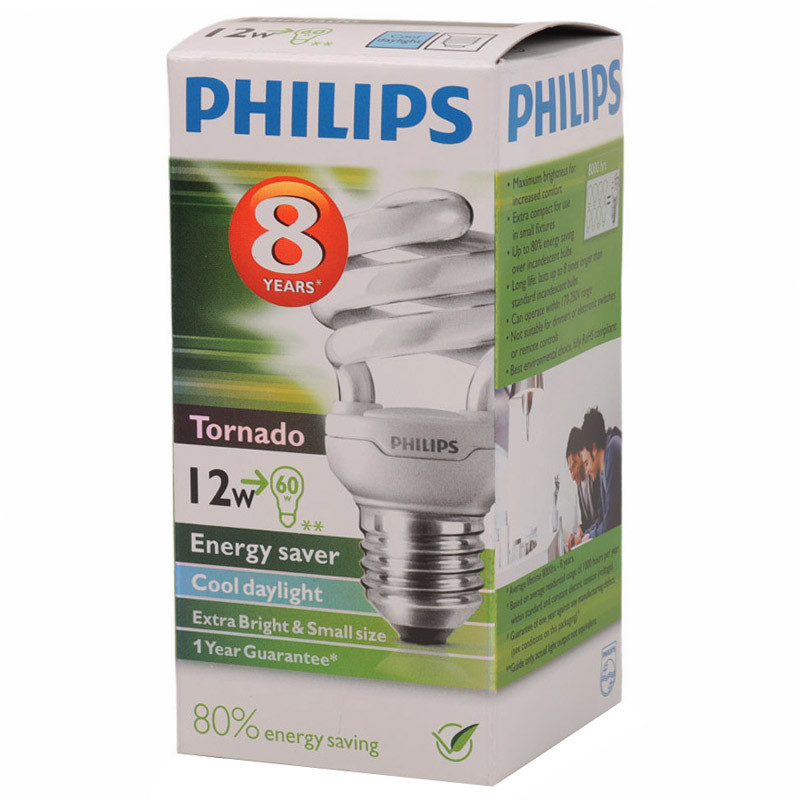 لامپ کم مصرف فیلیپس Philips Tornado E27 12W